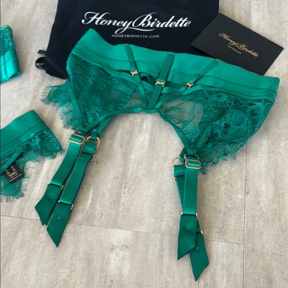 Honey Birdette Emerald Green Lace Bra - Picture 5 of 7